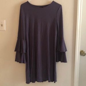 Purple bell sleeve dress